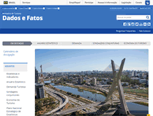 Tablet Screenshot of dadosefatos.turismo.gov.br